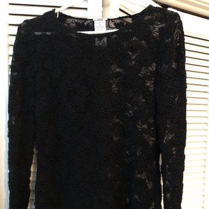 Wolford black lace pullover top - small